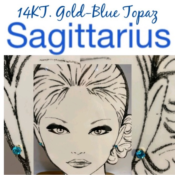 ✅24KT. Gold Gem Stone Earring Studs. - Picture 2 of 12